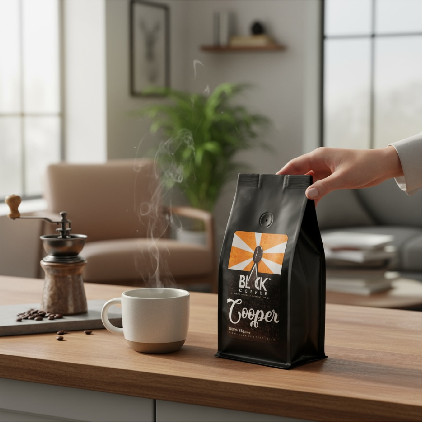 خرید دانه قهوه ۷۰٪ عربیکا برای کافیشاپ از بلک کافی کوپر